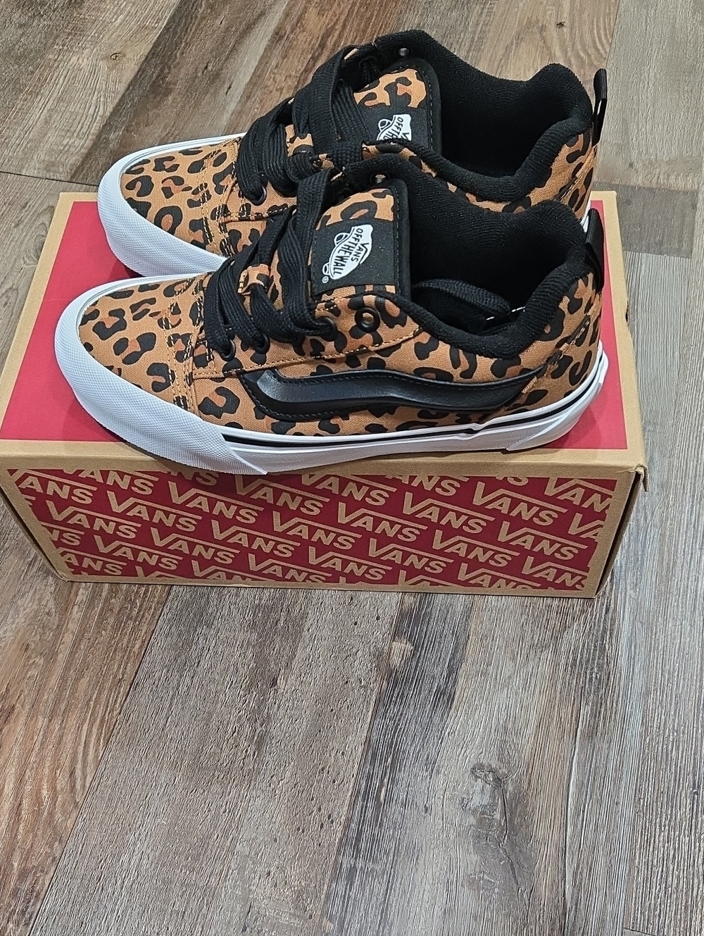 Vans Kids Leopard Print Skate Shoes - Brown/Black